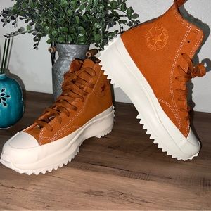 Platform High Embroidered Floral CONVERSE - Amber Sepia